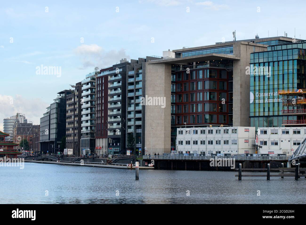 Stadtbild Im Oosterdok Amsterdam Niederlande 7-9-2020 Stockfoto