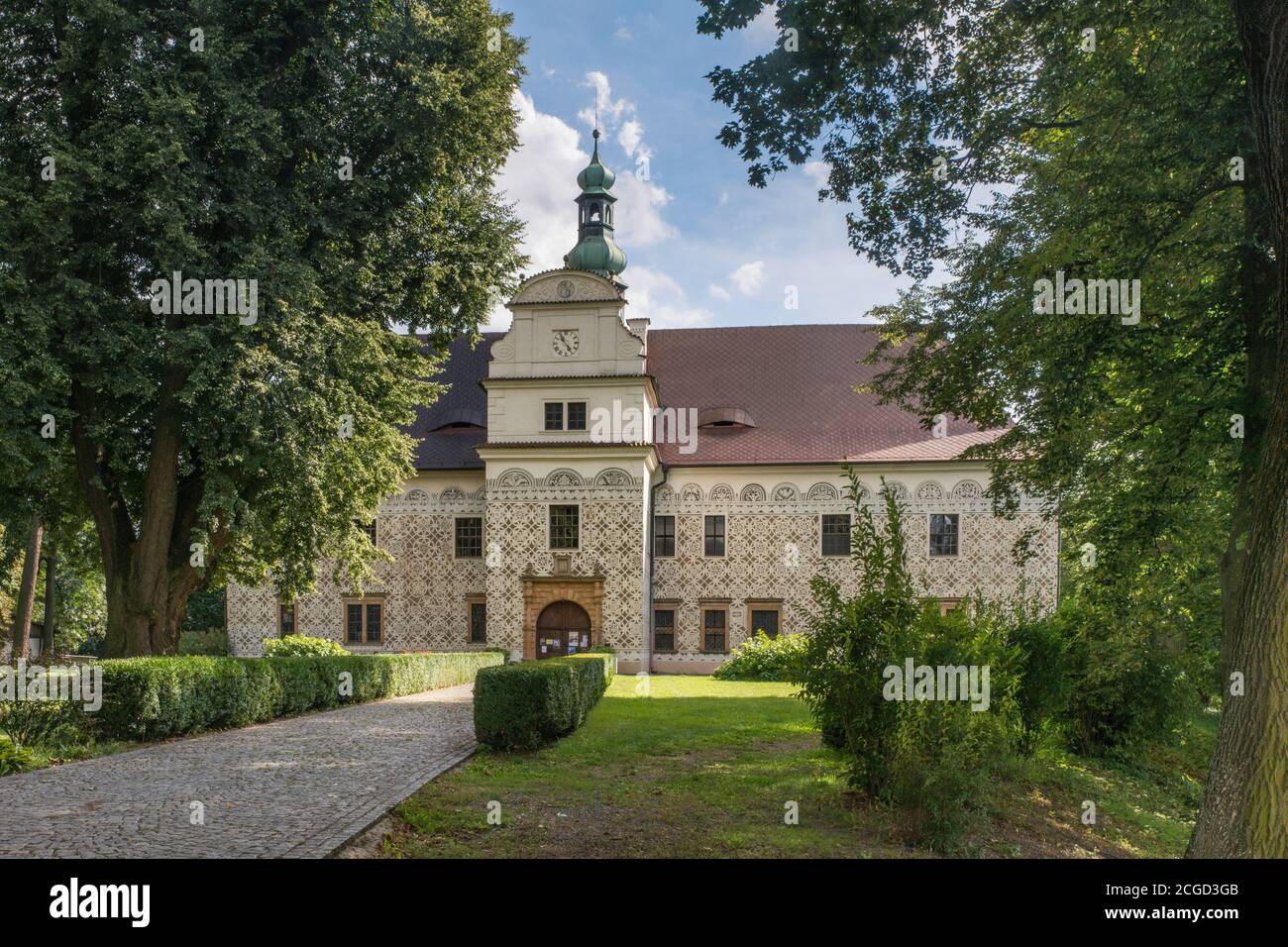 Palast in Doudleby nad Orlicí, Region Hradec Králové, Podorlicko, Böhmen, Tschechische Republik Stockfoto