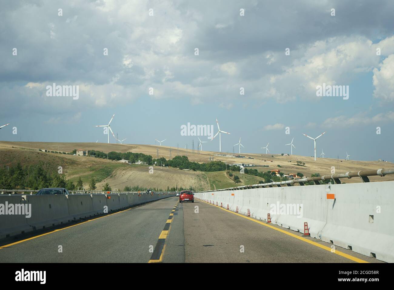 A 16 - Autostrada Napoli - Bari - Autobahn, Italien Stockfoto