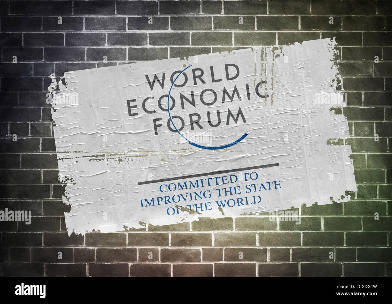 WEF-Logo des Weltwirtschaftsforums Stockfoto