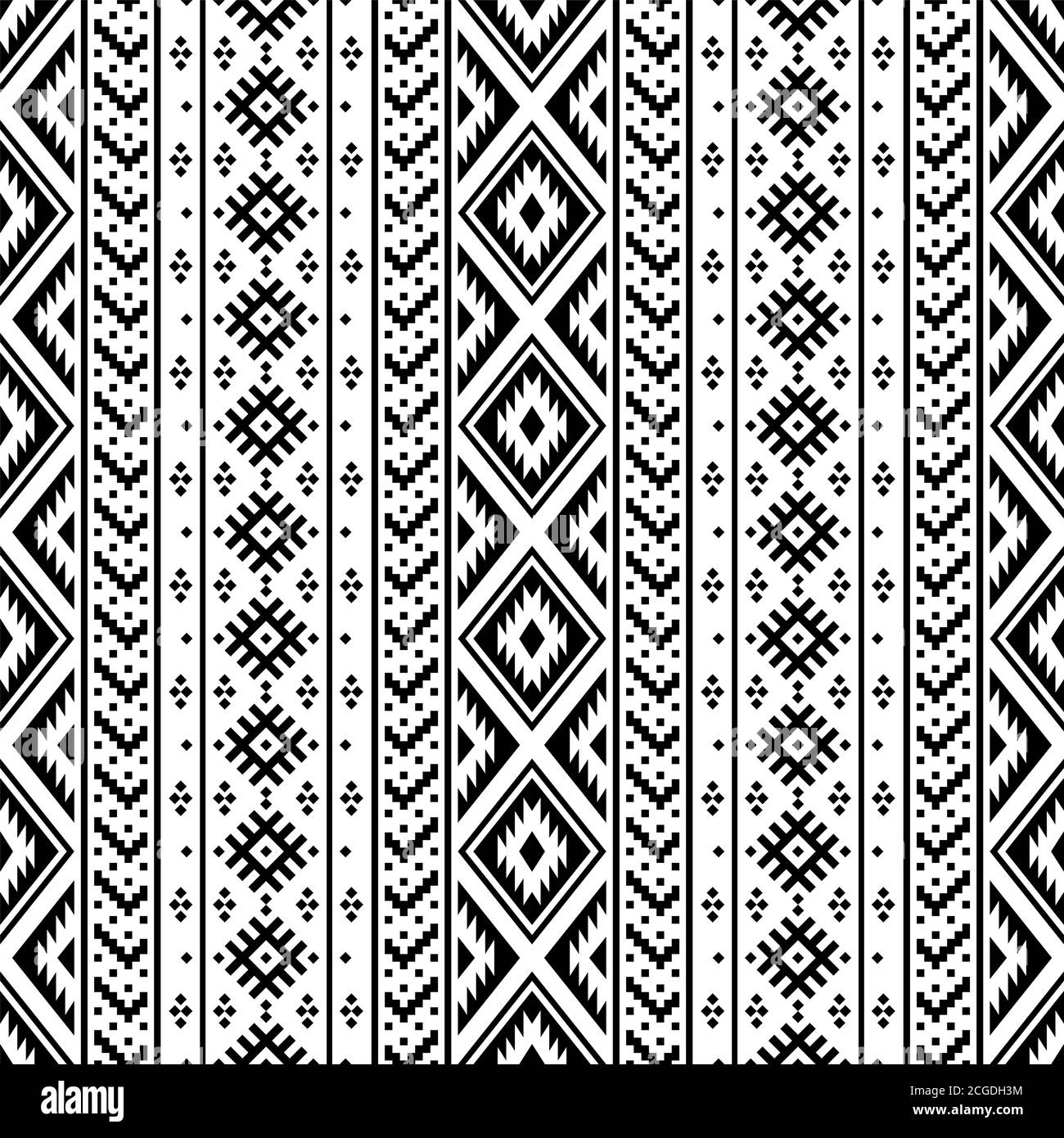 Nahtloses Muster von Tribal ethnischen Motiv Textur Design Vektor Stockfoto