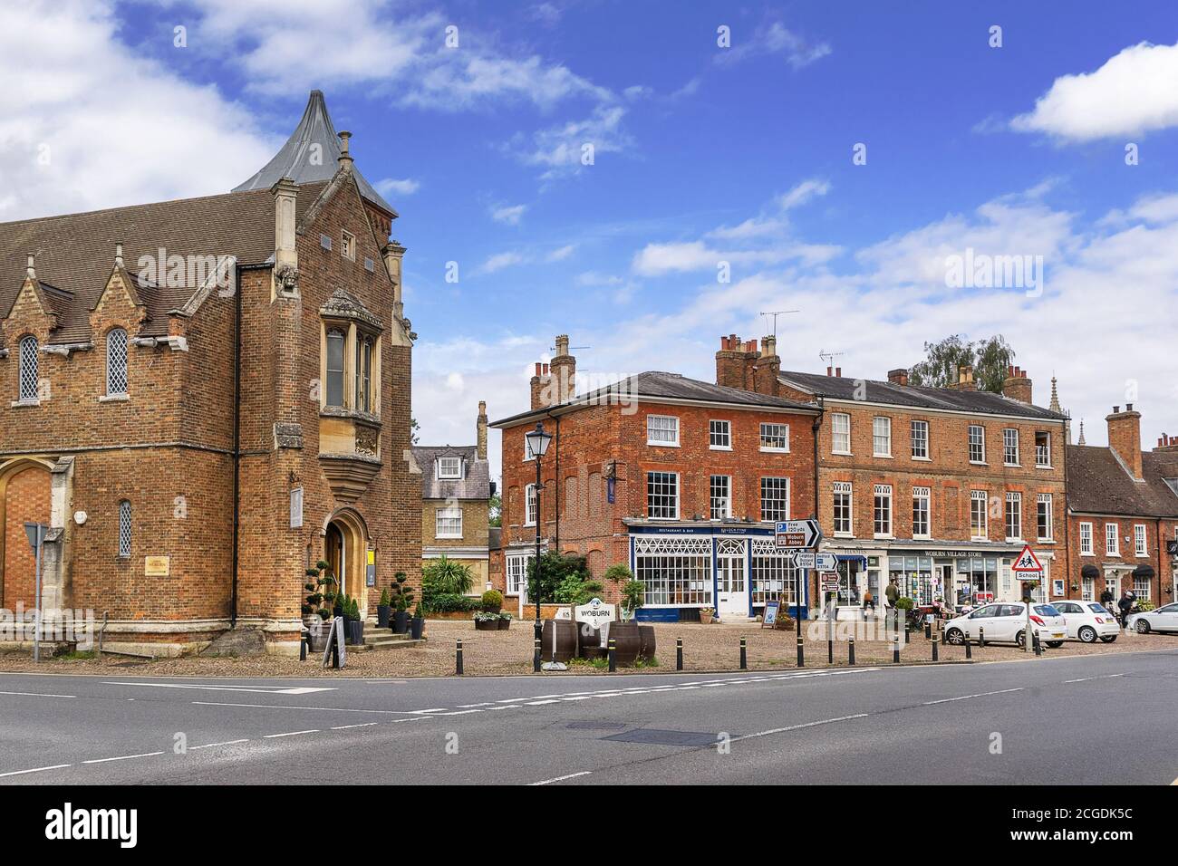 Woburn High Street in Buckinghamshire Stockfoto