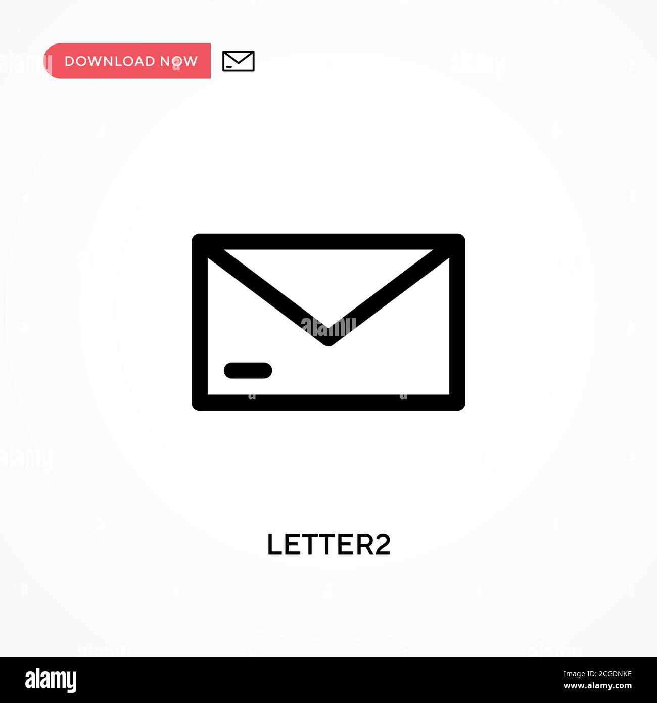 Letter2 einfaches Vektorsymbol. Moderne, einfache flache Vektor-Illustration für Website oder mobile App Stock Vektor
