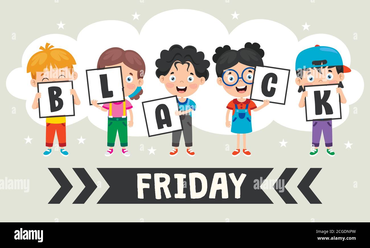 Black Friday Sale Inschrift Design-Vorlage Stock Vektor