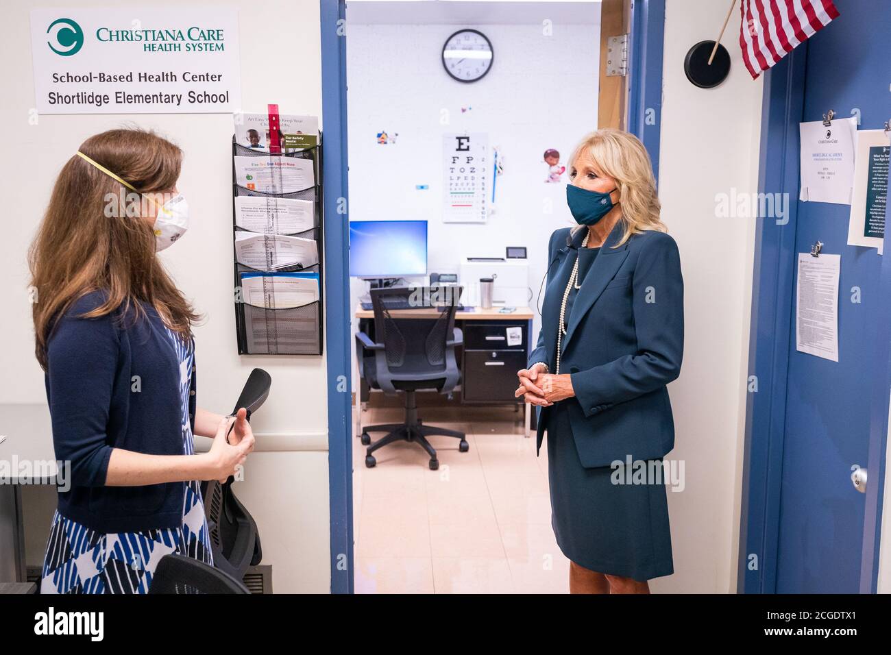 WILMINGTON, DE, USA - 01. September 2020 - ehemalige zweite Dame und Frau des demokratischen US-Präsidentschaftskandidaten Joe Biden, Jill Biden während einer Tournee Stockfoto