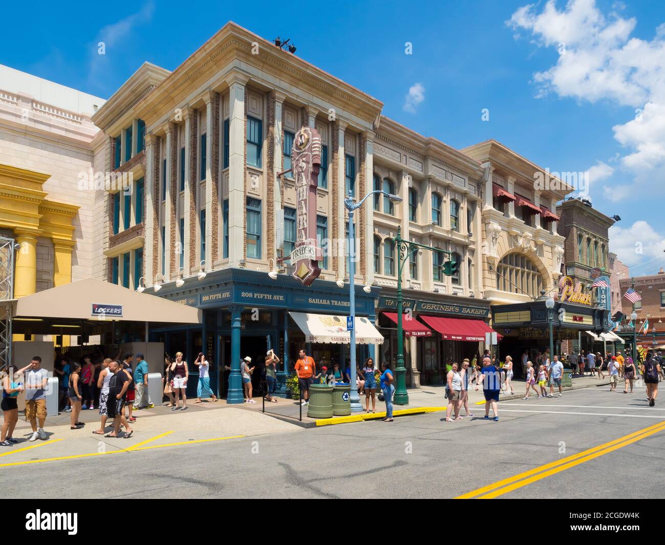 Besucher im Universal Studios Florida Themenpark Stockfoto