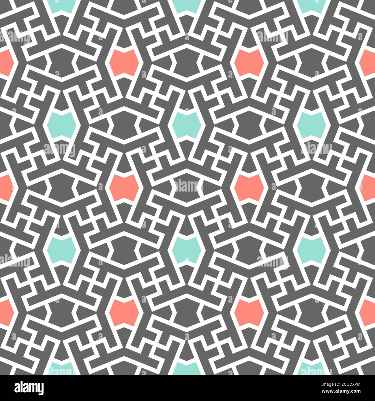 Modisches Muster mit Punktmuster. Iranischer Farbmix Vektor-Muster. Nahtlose geometrische wiederholende Textur für Stoff-Design, Stoff, Textil Stock Vektor