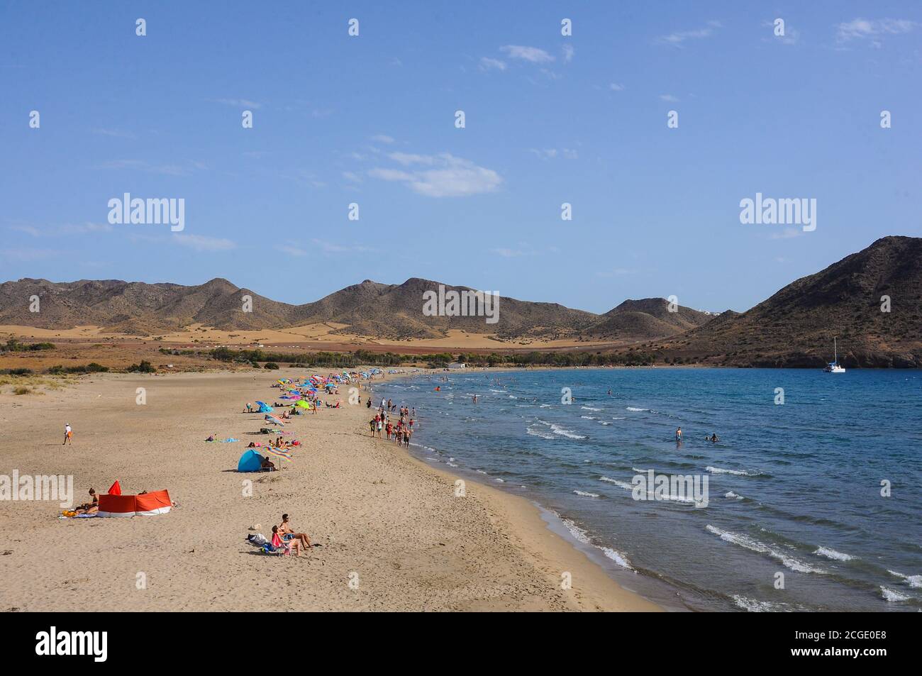 Los Genoveses Strand in Cabo de Gata, Naturpark in Almeria, Spanien Stockfoto