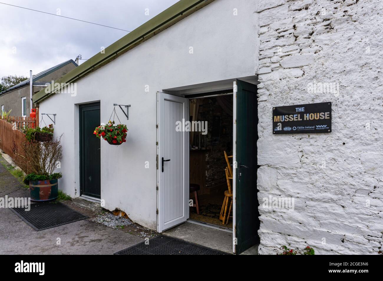 The Mussel House in Tuosist, County Kerry, Irland, am Taste the Atlantic, ein Seafood Journey Trail, der die Geschichte von Meeresfrüchten in der Gegend erzählt. Stockfoto