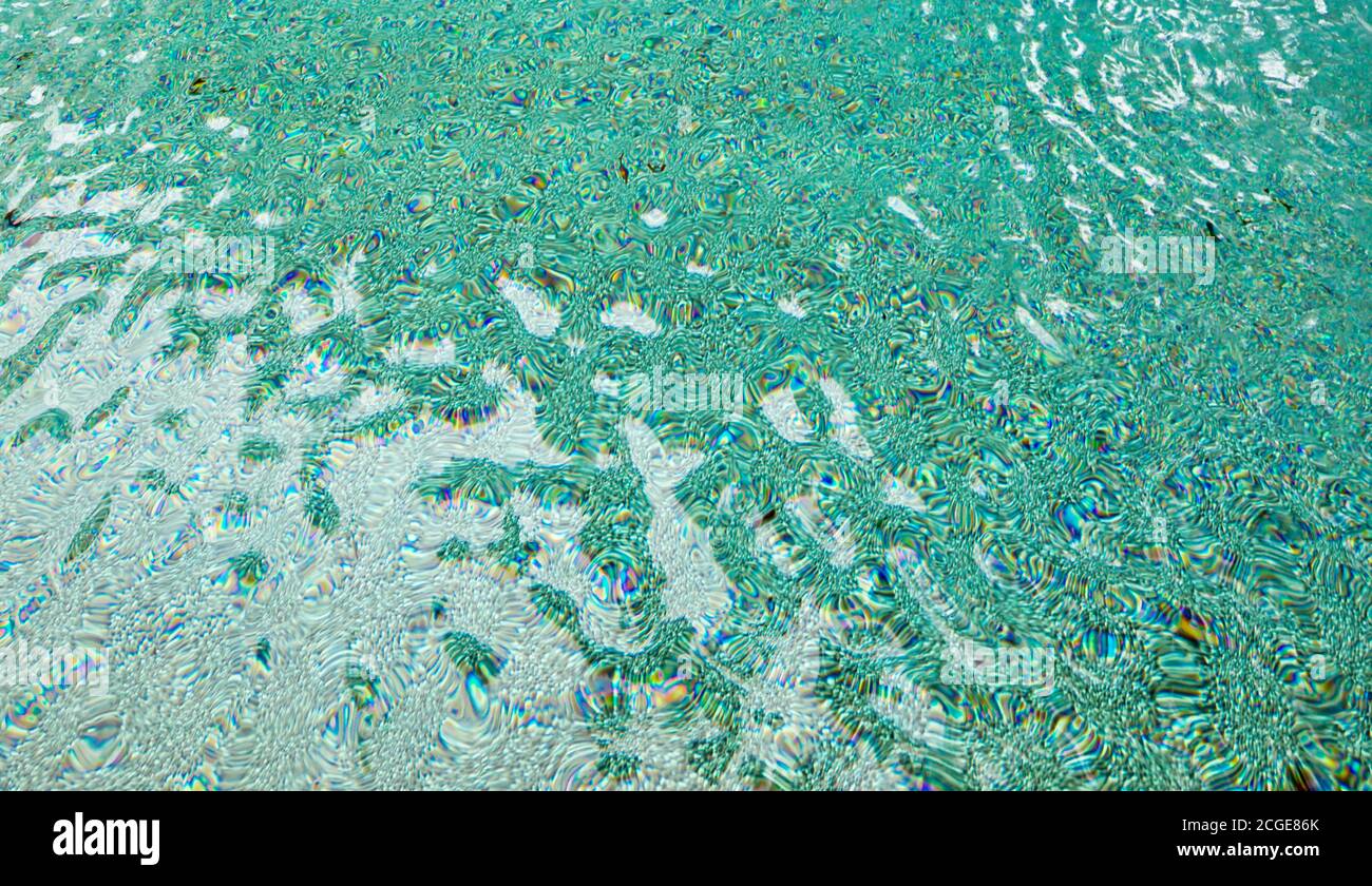 Sehr buntes Detail eines Schwimmbades Stockfoto