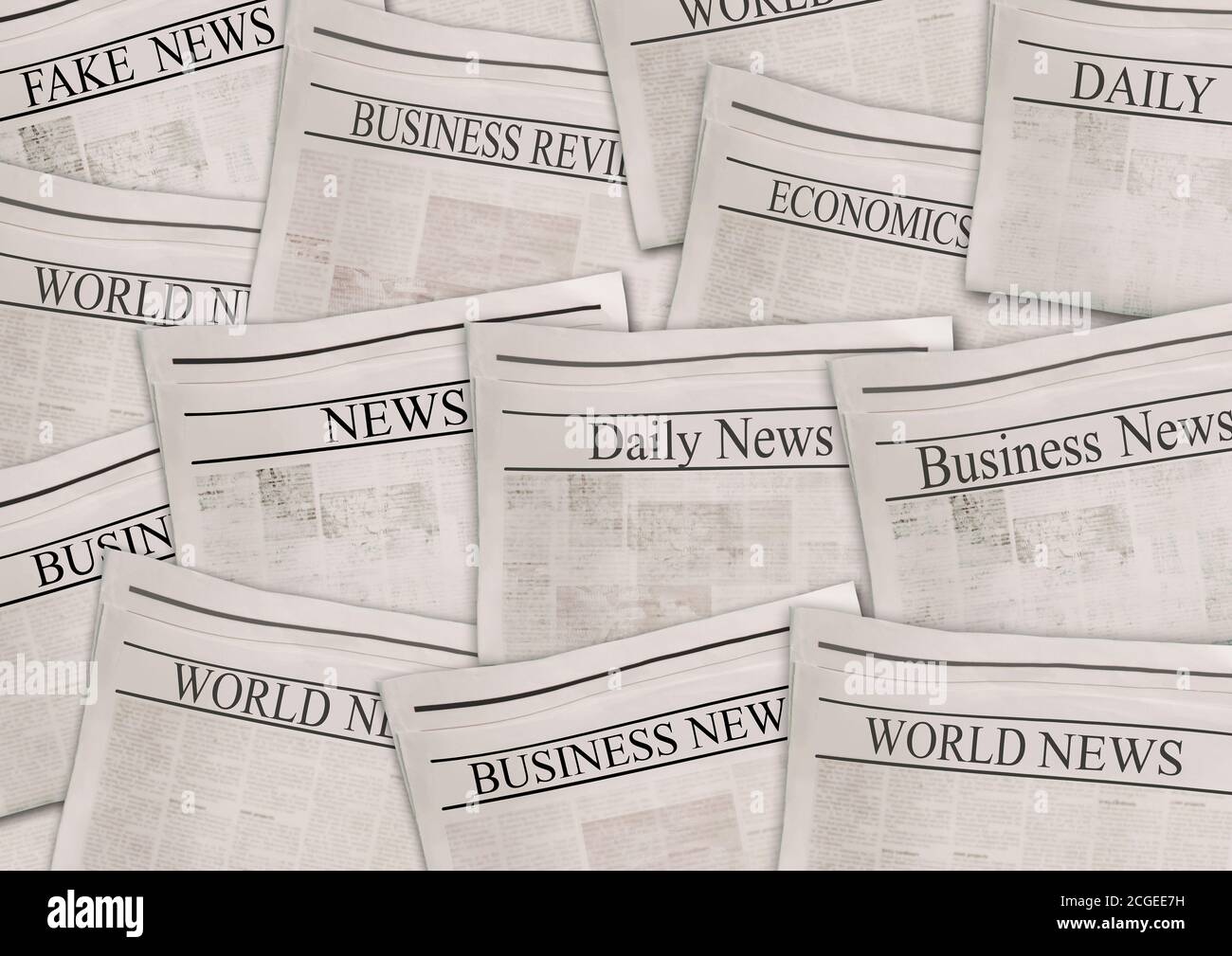 Zeitungen mit Überschriften auf horizontaler Fläche. Hintergrund der alten Zeitung. Gealterte Nachrichtenseiten Texturstapel. Grau weiß schwarz Papier Collage. Top Vie Stockfoto Zeitungen mit Überschriften auf horizontaler Fläche. Hintergrund der alten Zeitung. Gealterte Nachrichtenseiten Texturstapel. Grau weiß schwarz Papier Collage. Top Vie Stockfoto