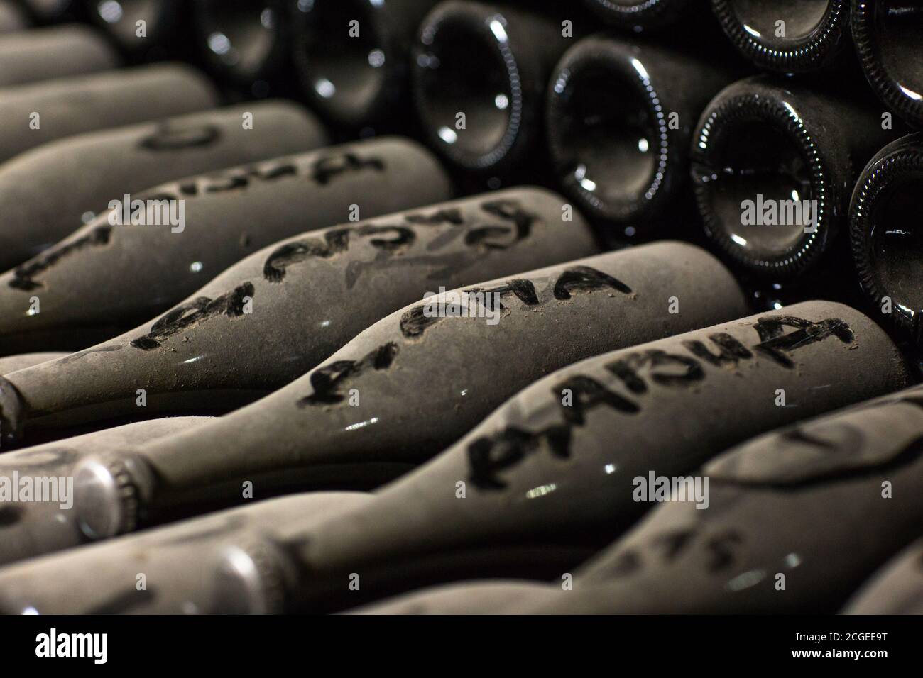 Weinkeller von Abrau Durso. Russland Region Krasnodar. Champagnerproduktion. Stockfoto