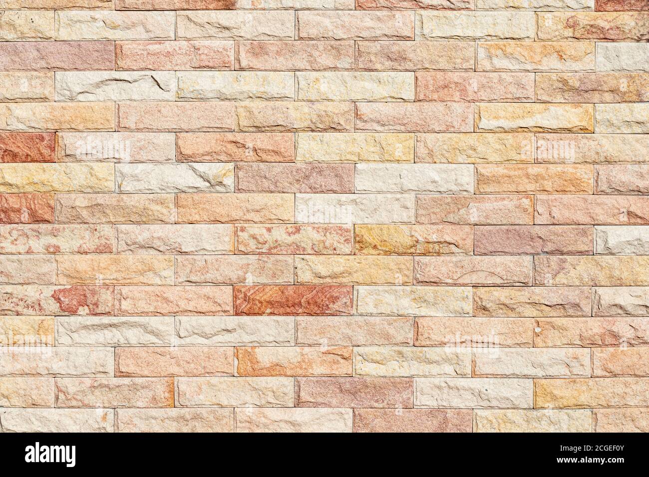 Hintergrund und Textur Steinverkleidung Wand. Stockfoto