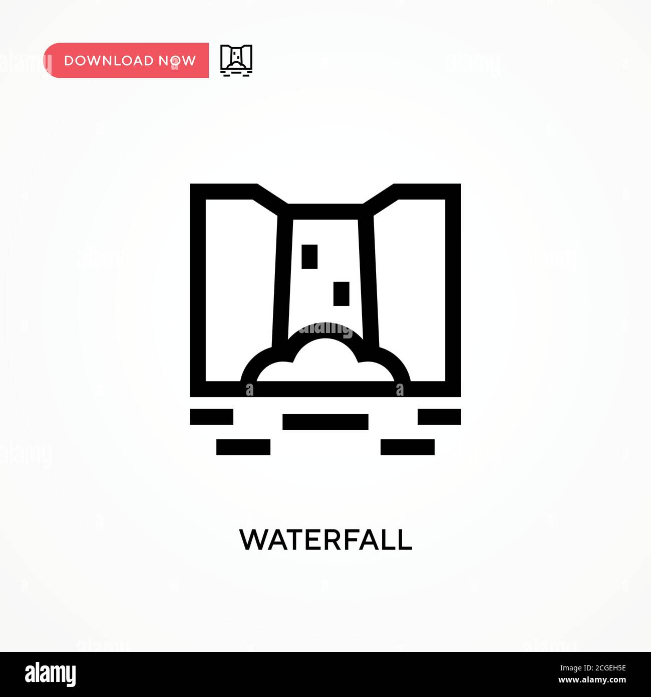 Wasserfall einfaches Vektor-Symbol. Moderne, einfache flache Vektor-Illustration für Website oder mobile App Stock Vektor