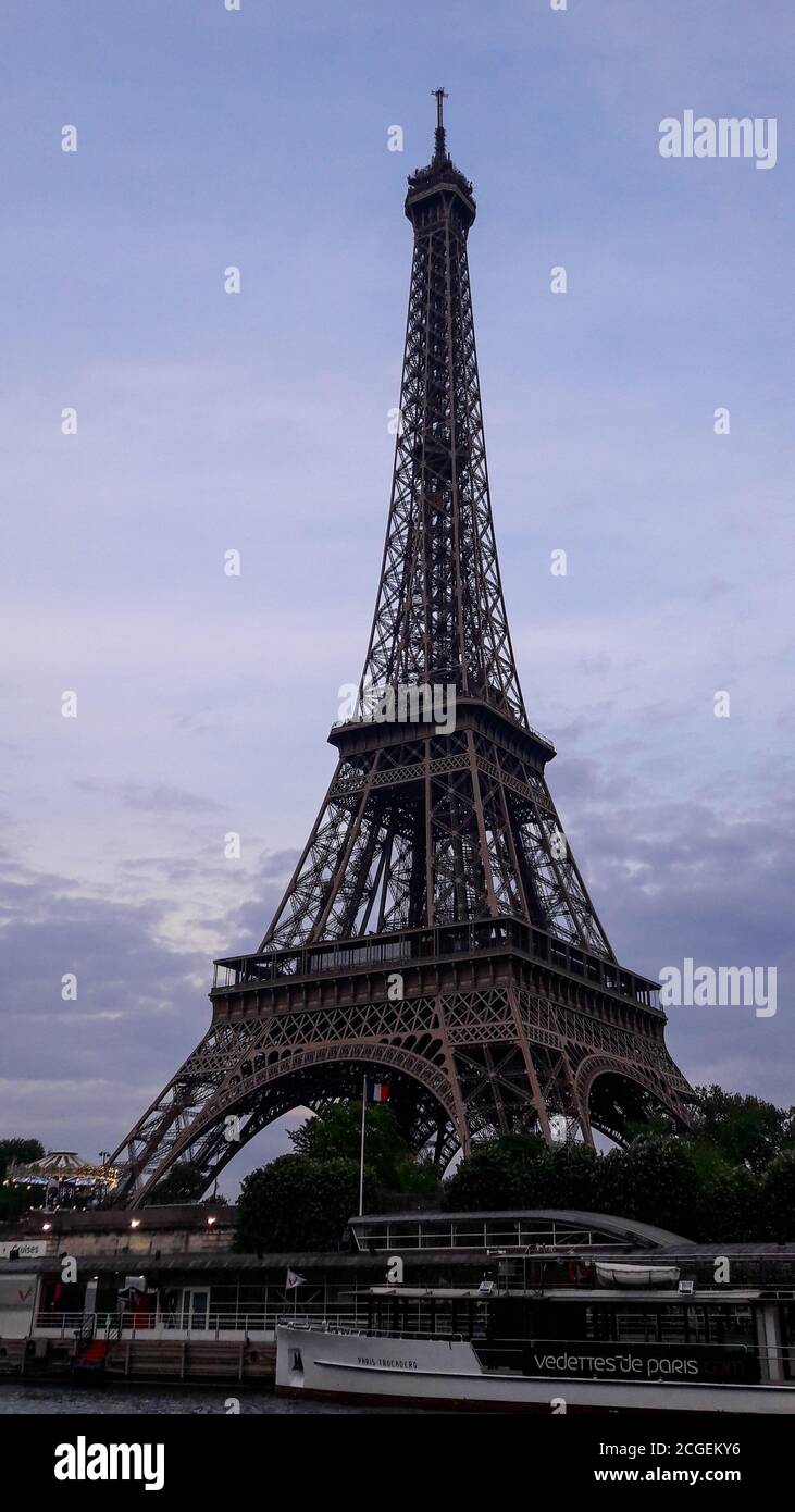 Blick auf den Eiffelturm Stockfoto