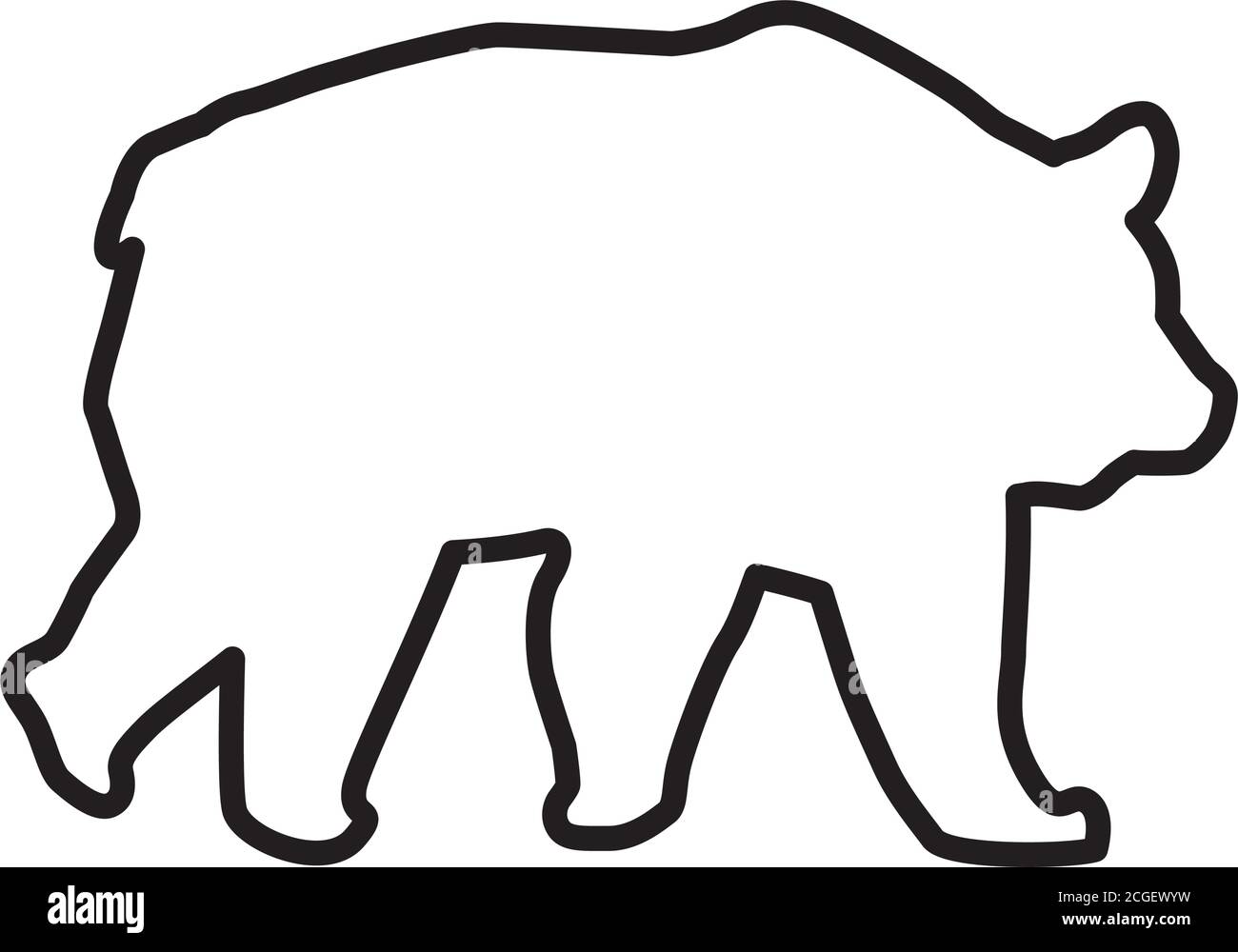 Wild Bär Tier Silhouette Vektor Illustration Design Stock Vektor