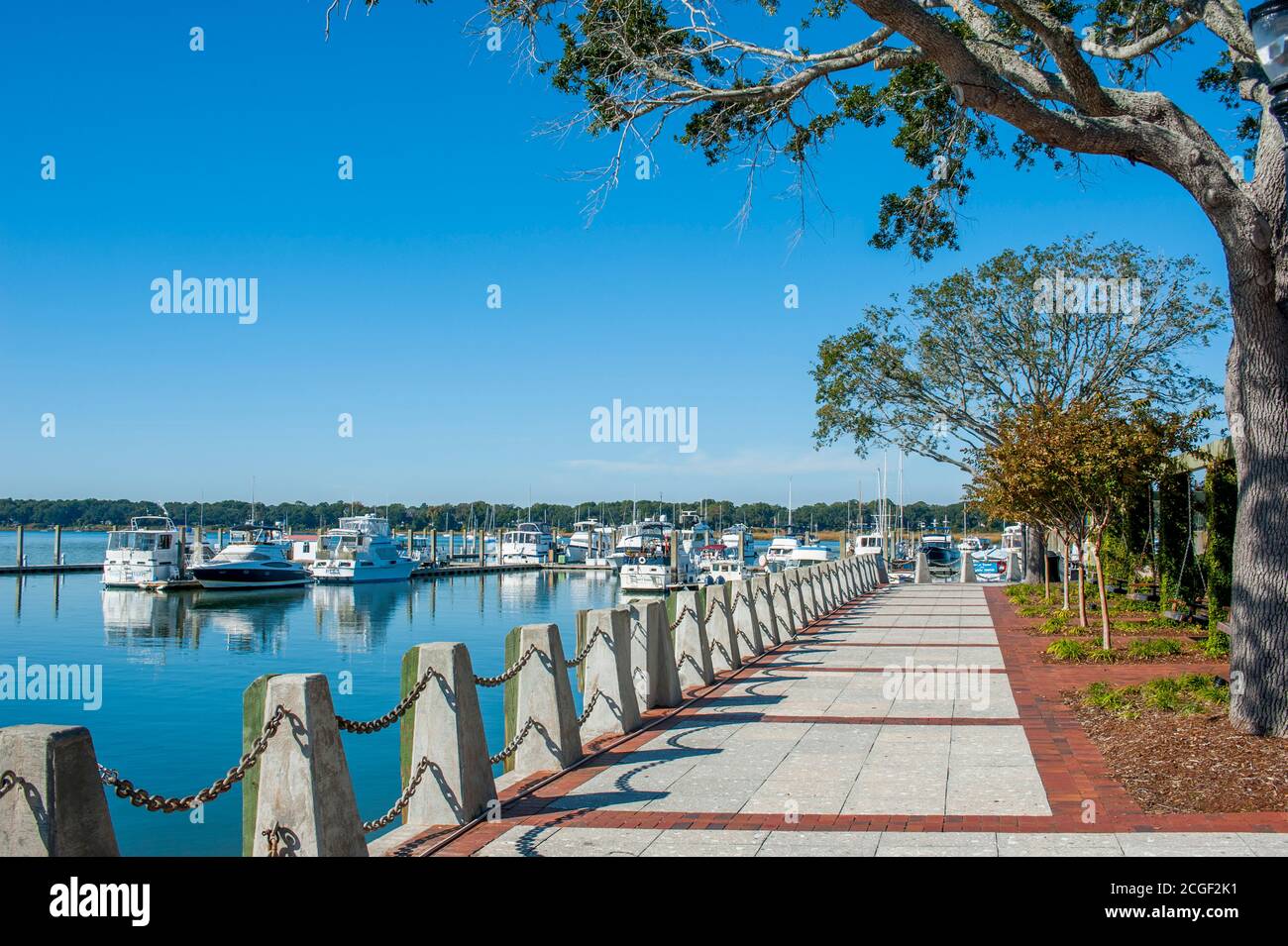 Henry C. Chambers Waterfront Park in Beaufort, South Carolina, USA. Stockfoto