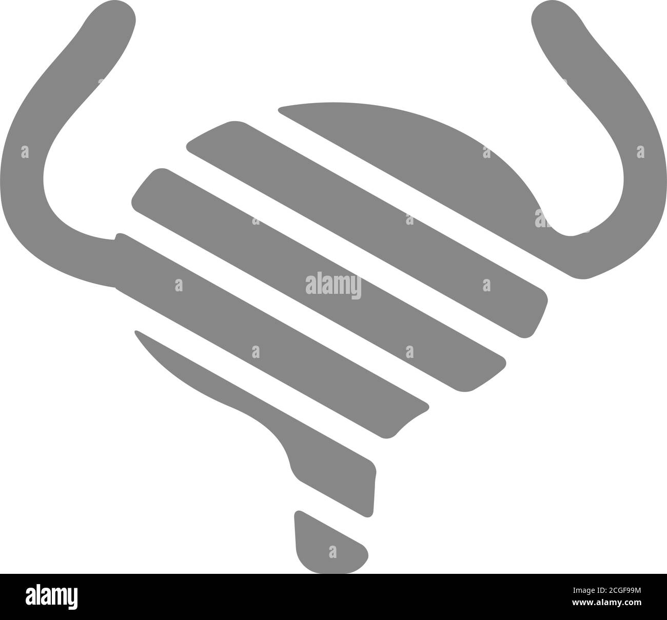 Graues Symbol für Wunden der menschlichen Harnblase. Hyperaktive Blase, Zystitis-Symbol Stock Vektor