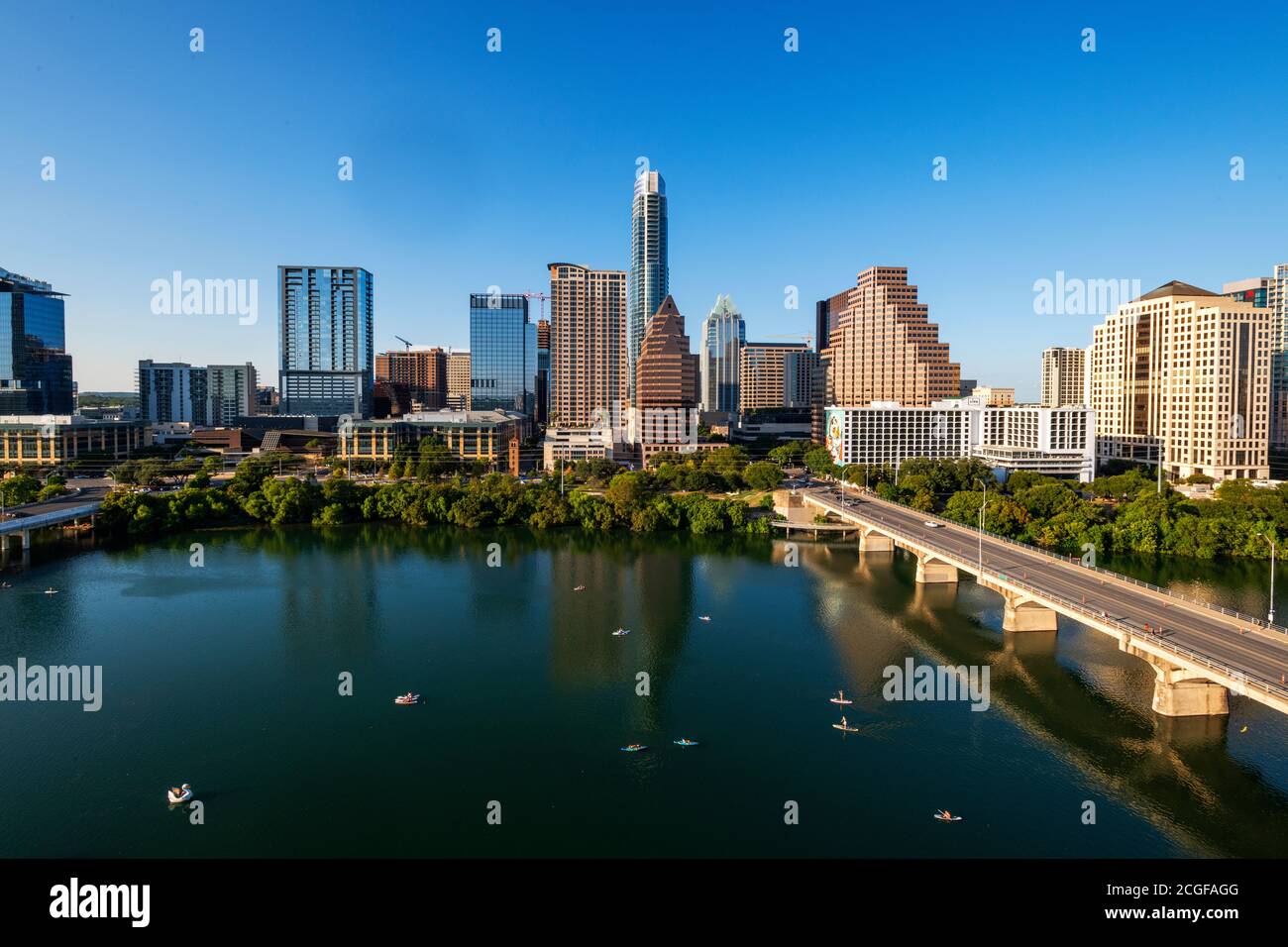 Skyline von Austin, Texas Stockfoto