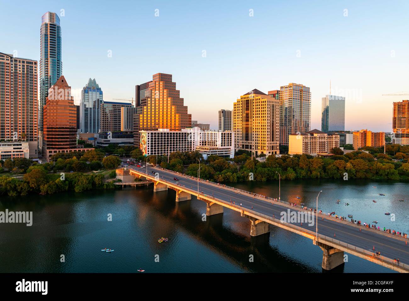 Skyline von Austin, Texas Stockfoto