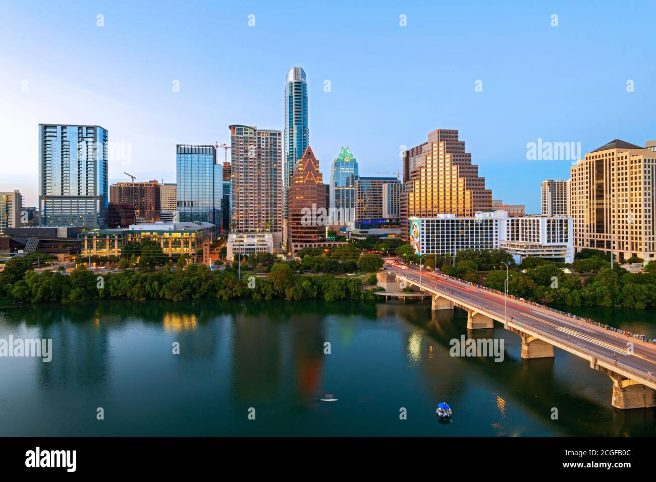 Skyline von Austin, Texas Stockfoto