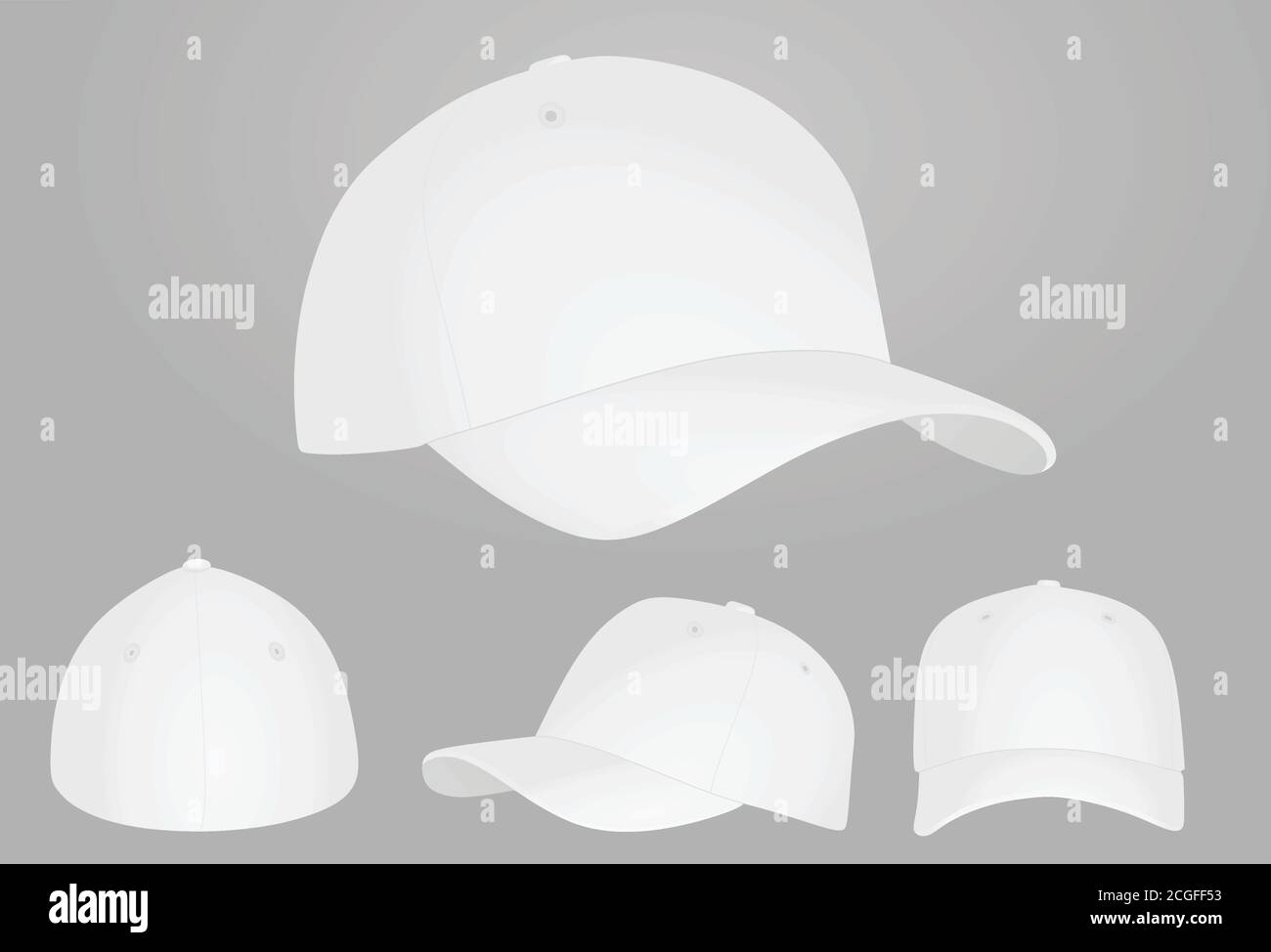 Weiße Baseballmütze. vektor-Illustration Stock Vektor