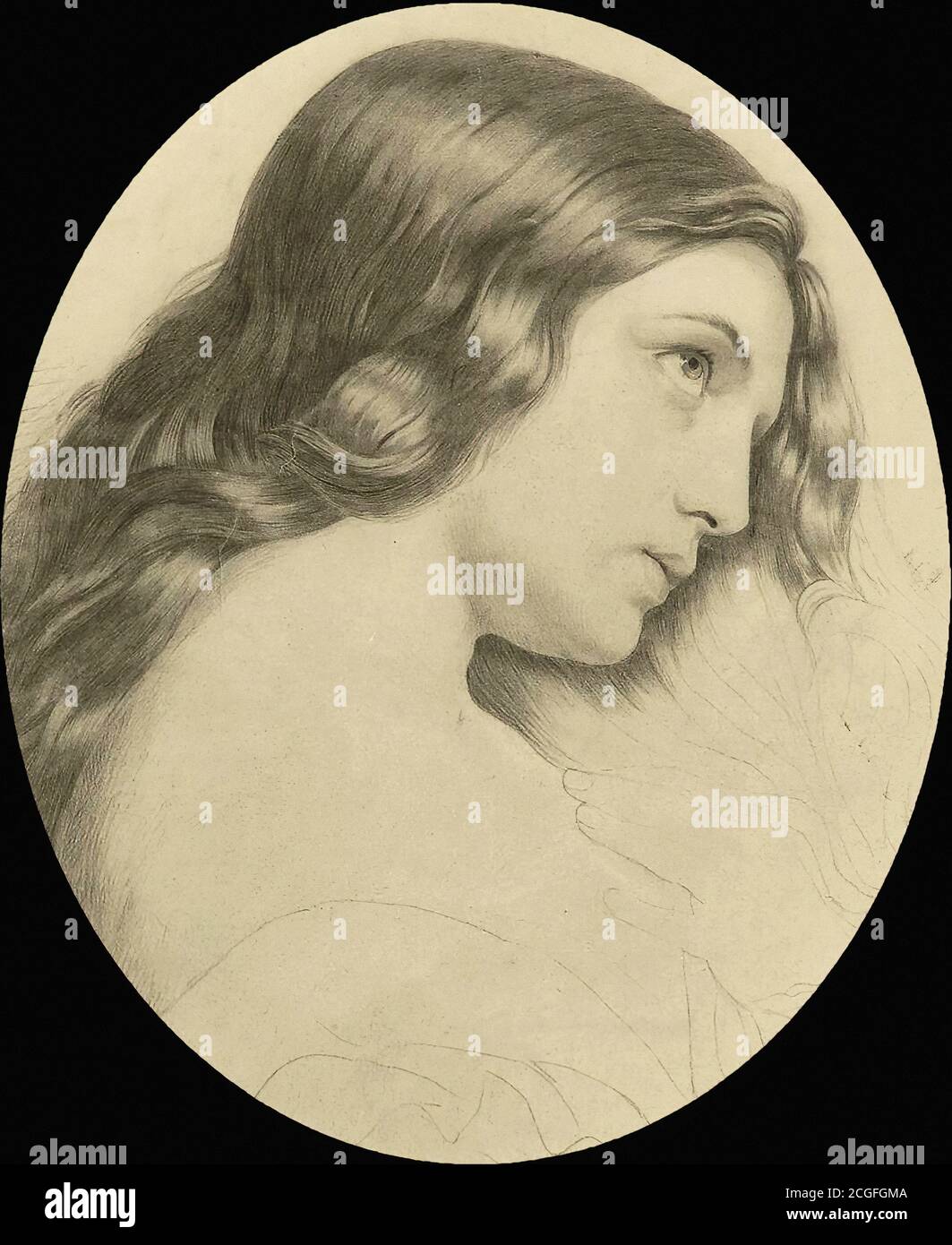 Maclise Daniel - Portrait of a Lady - British School - 19. Jahrhundert Stockfoto