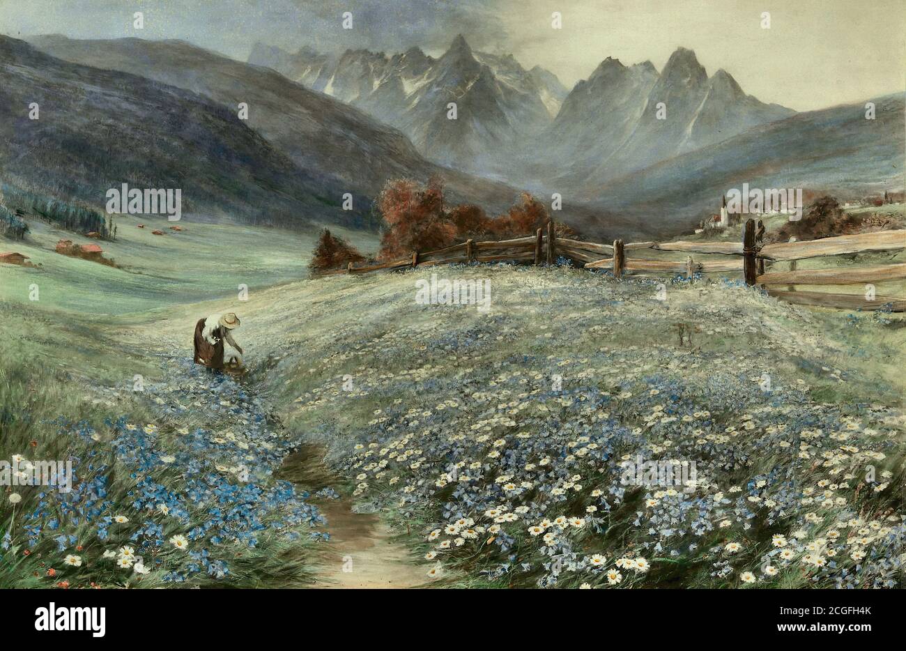 Macwhrter John - Juni in Österreich Tirol - Britisch Schule - 19. Jahrhundert Stockfoto