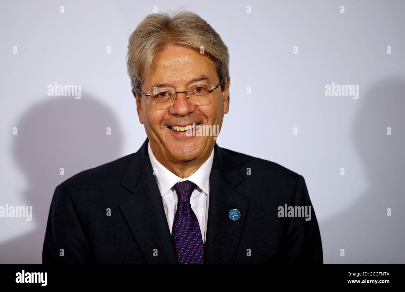 Berlin, Deutschland. September 2020. Paolo Gentiloni, EU-Kommissar für Wirtschaft, wird an dem informellen Treffen der Wirtschafts- und Finanzminister teilnehmen. Kredit: Hannibal Hanschke/REUTERS/POOL/dpa/Alamy Live Nachrichten Stockfoto