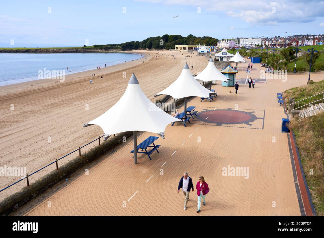 Die Promenade, Whitmore Bay, Barry Island, South Wales Stockfoto