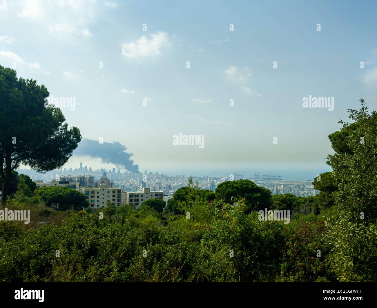 Beirut Zerstörung durch Explosion des Hafens von Beirut, August 4,2020: Beirut Downtown Stockfoto