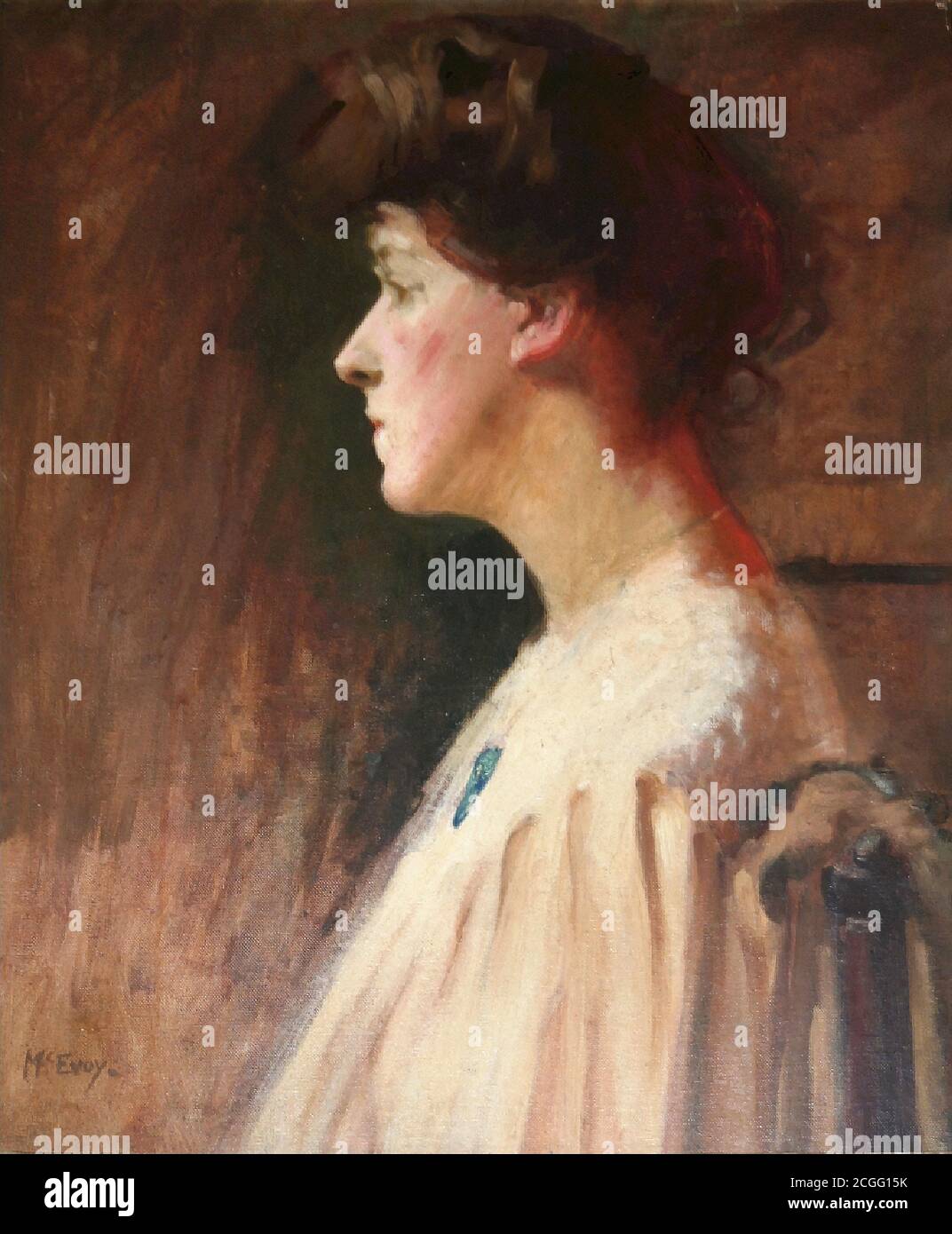 McEvoy Ambrose - Portrait of a Lady - British School - 19. Jahrhundert Stockfoto