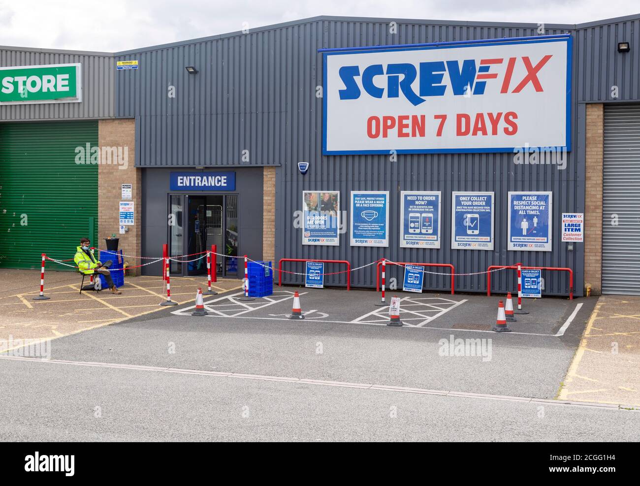 Screwfix Laden, Whitehouse Industriegebiet, Ipswich, England Stockfoto
