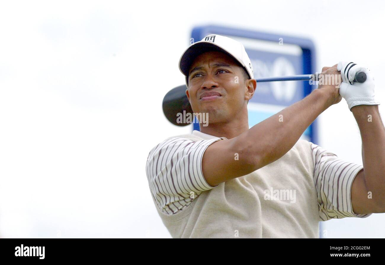 TIGER WOODS BRITISH OPEN GOLF TURNIER, ROYAL TROON, GROSSBRITANNIEN - JUL 2004 BILDNACHWEIS : © MARK PAIN / ALAMY STOCK FOTO Stockfoto
