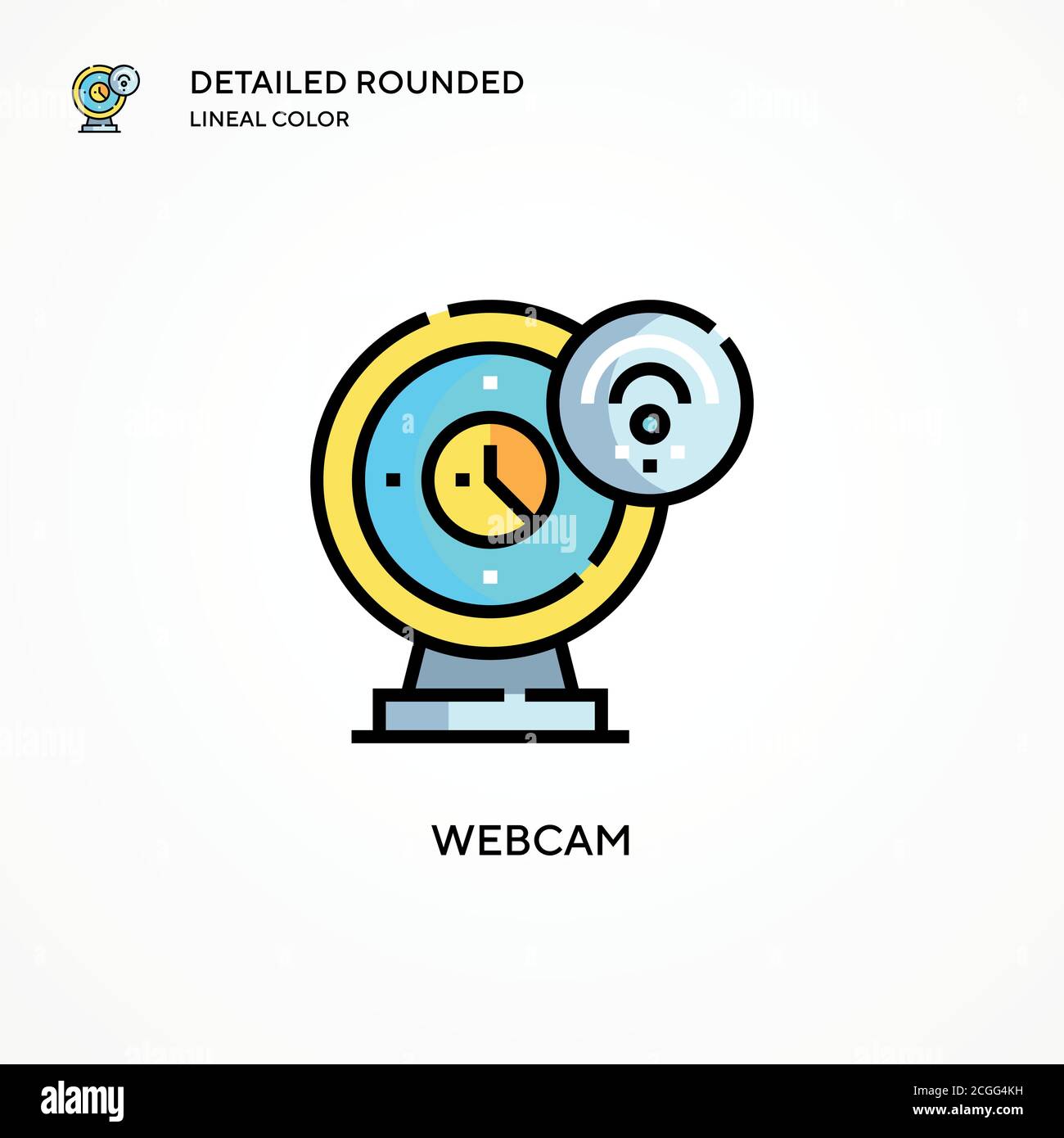 Webcam-Vektor-Symbol. Moderne Vektorgrafik Konzepte. Einfach zu bearbeiten und anzupassen. Stock Vektor