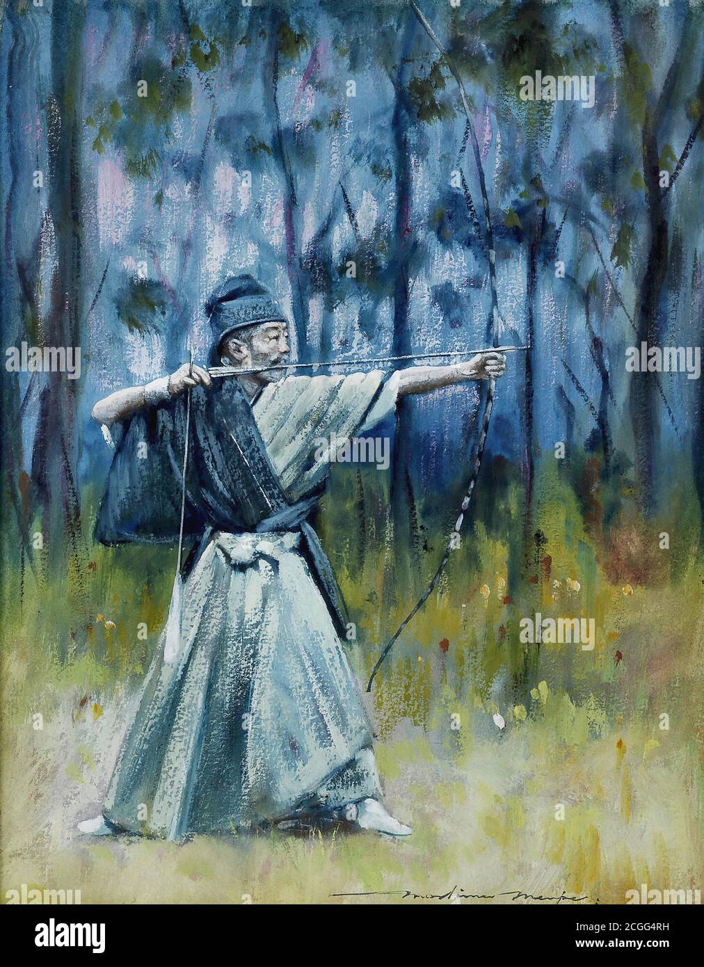 Menpes Mortimer Luddington - The Archer - British School - 19. Jahrhundert Stockfoto