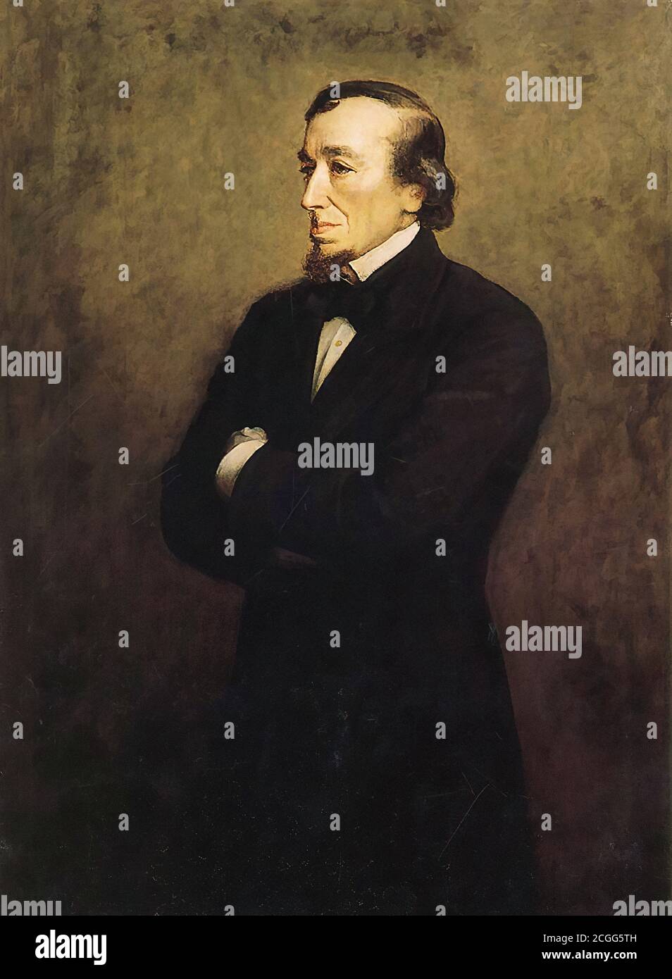 Millais John Everett - Benjamin Disraeli 1. Earl of Beaconsfield 1 - British School - 19. Jahrhundert Stockfoto