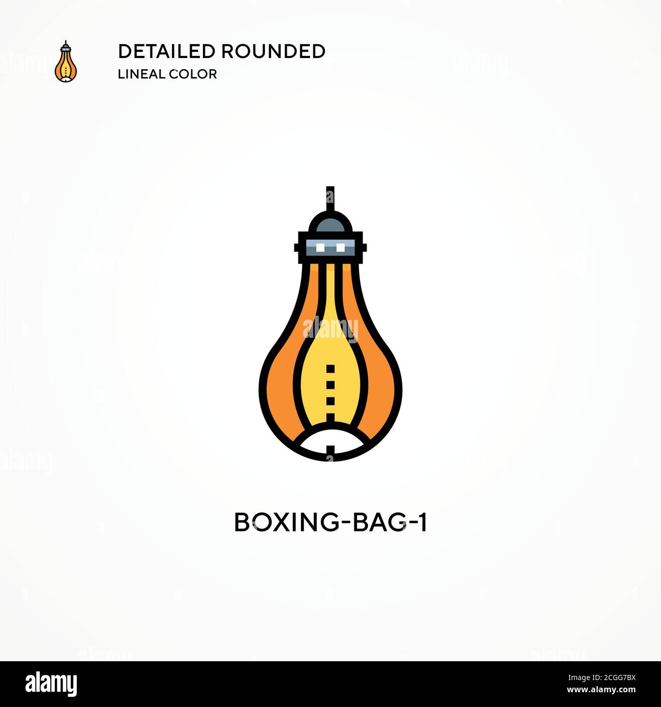 Boxsack-1 Vektorsymbol. Moderne Vektorgrafik Konzepte. Einfach zu bearbeiten und anzupassen. Stock Vektor