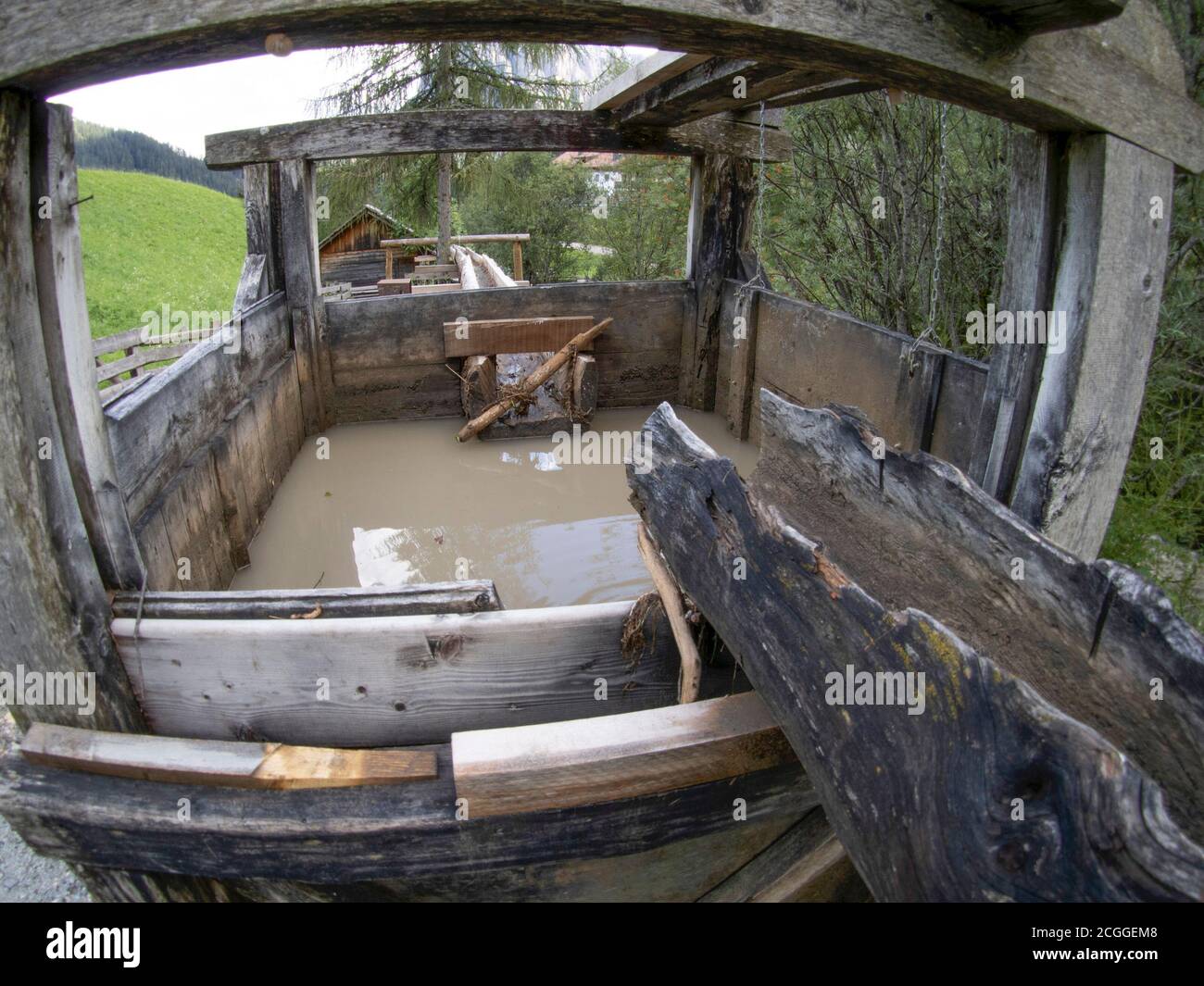 Wassermühle Tal in den dolomiten Italien Longiaru badia Tal Stockfoto