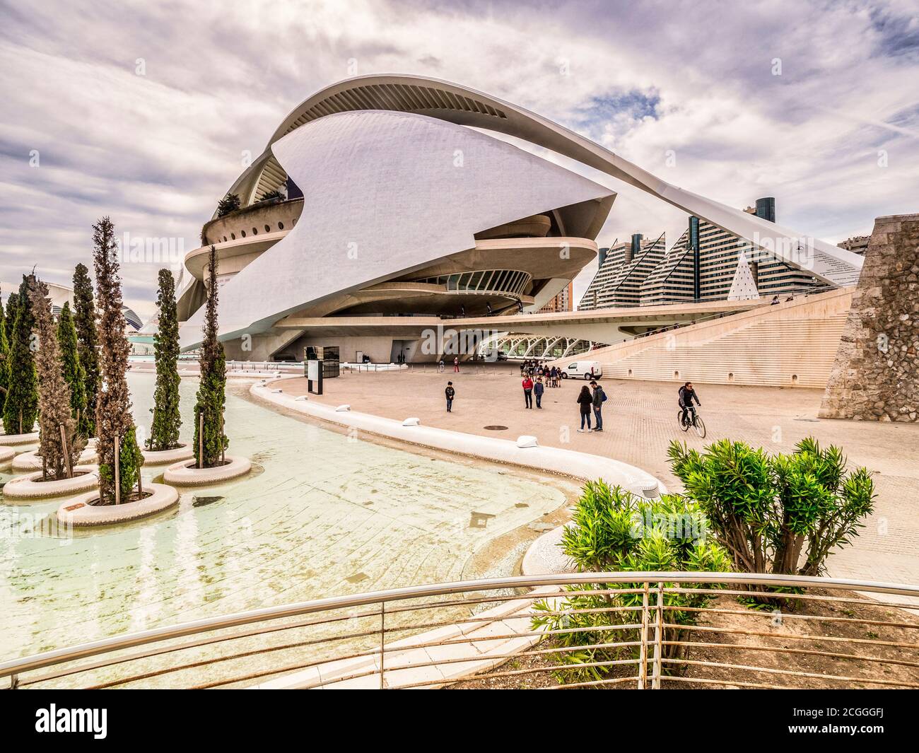 3. März 2020: Valencia, Spanien - Palau de les Arts Reina Sofia oder Queen Sofía Palace of the Arts, eine Konzerthalle und ein Opernhaus in Valencia, Teil von t Stockfoto