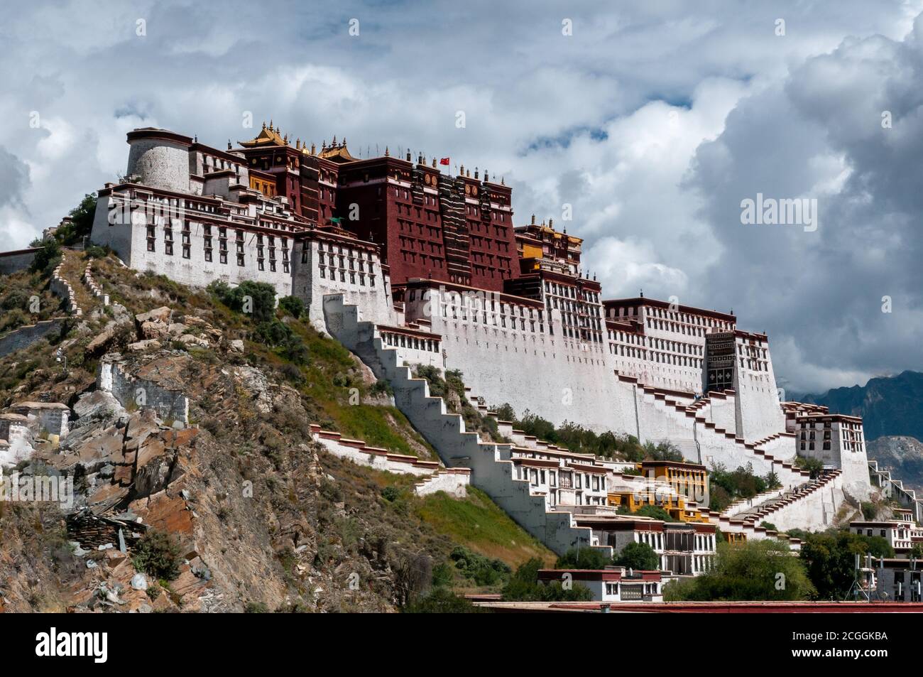 Der Potala Palast Panoramablick Stockfoto