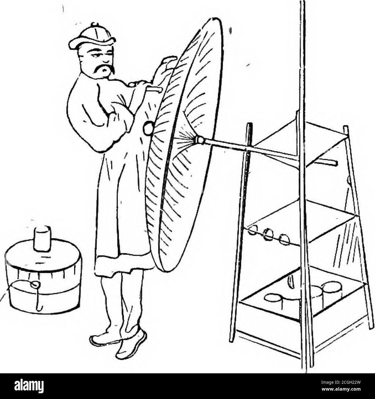 . Das Land des Ferkelschwanzes : seine Menschen und Bräuche : aus der Sicht eines Jungen. Streckend zu derärmeren Klasse. Die Prozession wird von einem Mann geleitet, der einen gong so sojemnly und eindrucksvoll schlägt, wie das laute Instrument WIU erlauben; dann kommt eine Limousine-Stuhl, Bearinga Tablette mit dem Namen der Abgeschiedenen darauf, die im HAU oder Durchgang des Hauses aufgesetzt werden. Thenfolgt in einem anderen Sedan einigen weiblichen Verwandten, die istoo alt, oder fest zu gehen; und dann der Sarg, gebildet-von dicken Brettern, der den Leichnam enthält, gekleidet in Agood Anzug von Kleidern, als ob auf einer langen Reise beginnen.die Chinesen haben n Stockfoto