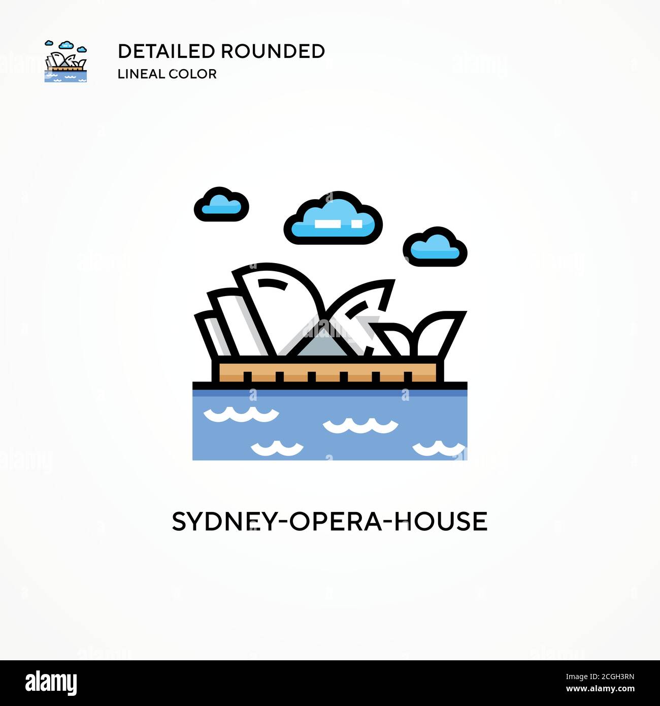 Sydney-Oper-Haus Vektor-Symbol. Moderne Vektorgrafik Konzepte. Einfach zu bearbeiten und anzupassen. Stock Vektor
