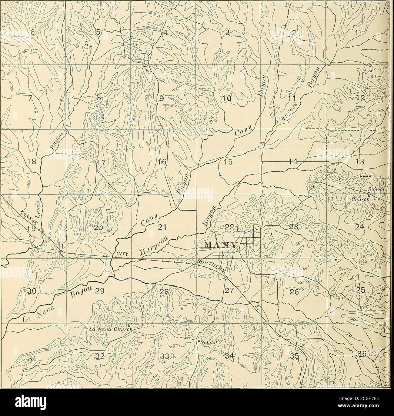 . Geologie und unterirdische Wasserressourcen des nördlichen Louisiana . - (2^ nördlich von) Bossier City Bossier City Pool Caddo Parish: Missionar Belcher Belcher (3 Meilen nordöstlich von) ... Dixie Dixie (2j^ Meilen östlich von) Dixie (3 Meilen südwestlich von) Uni unterhalb Shreveport Robson Ba5ou Pierre Natchitoches Parish; Luella Montrose Grant Parish: Colfax Rapides Parish: Rapides (durchschnittlich 5 Brunnen) Alexandria Alexandria .. Pineville Pineville Lamothe Dickheit der Ablagerungen 69 Fuß.120130 76 80 195?III? 13096 12560 85 121 70 -no10670 300?180 130 10890 155110+200?230? 105+ Tabelle mit Dicke Stockfoto