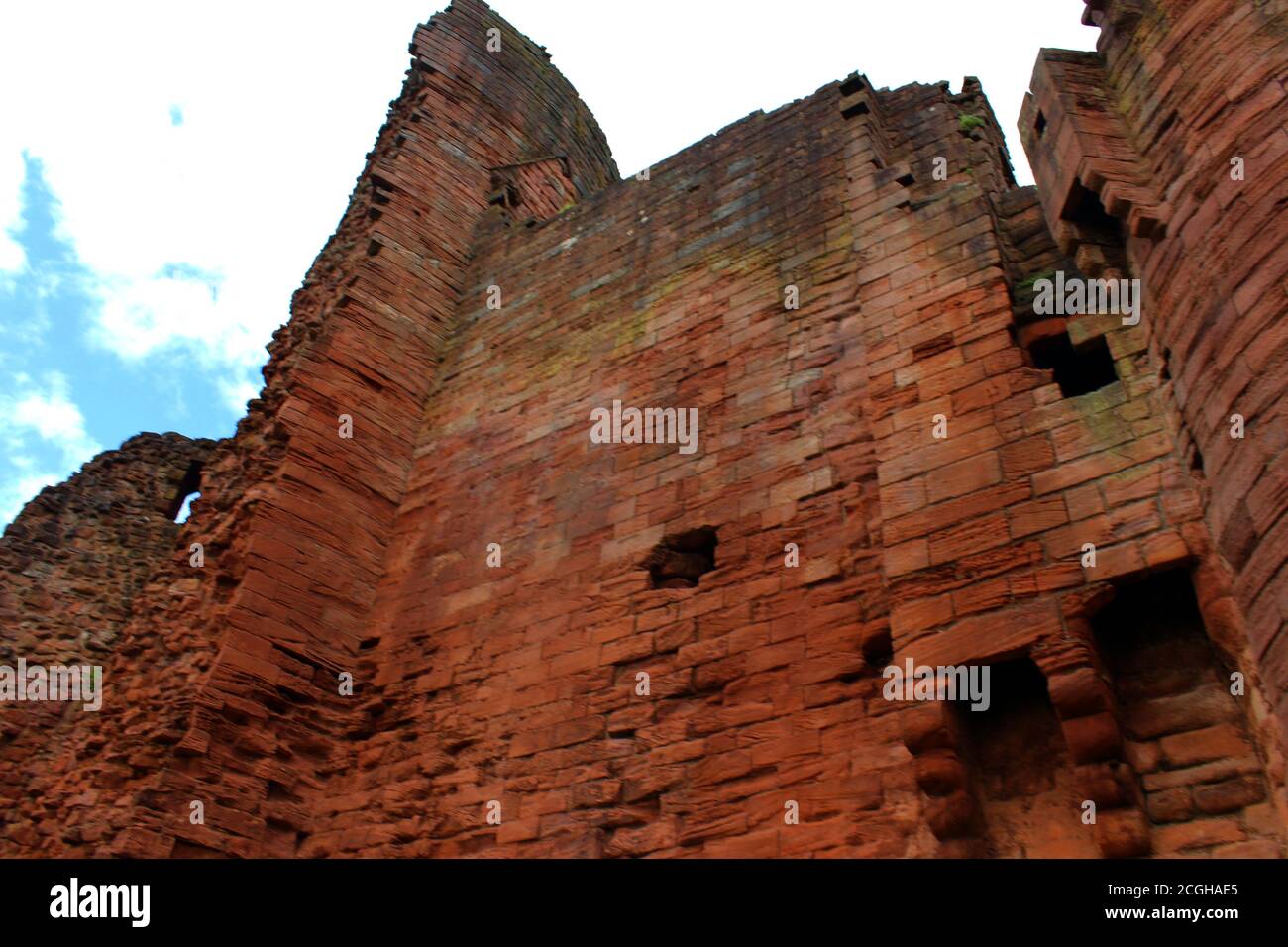 Bothwell Castle Wall Stockfoto