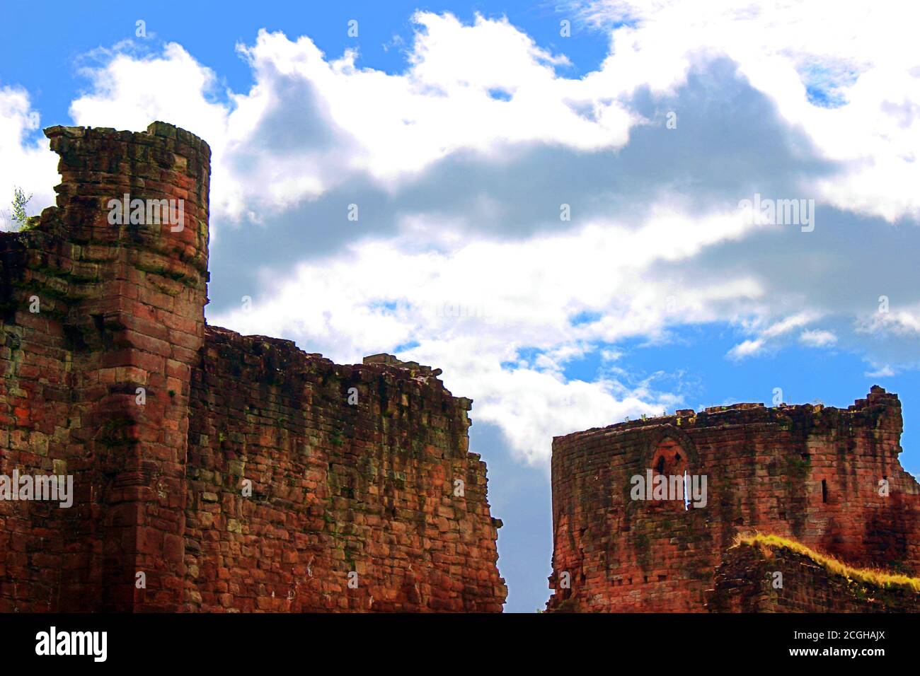 Vor Bothwell Castle Stockfoto