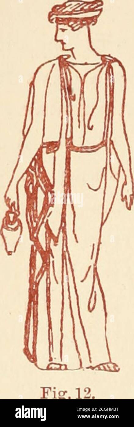 . Altgriechisches Frauenkostüm : illustriert mit hundertzwölfen Tafeln und zahlreichen kleineren Abbildungen; mit beschreibenden Buchdruckern und beschreibenden Passagen aus den Werken von Homer, Hesiod, Herodot, Aeschylus, Euripides, Aristophanes, Theocritus, Xenophon, Lucian, Und andere griechische Autoren . representedas wie in den mehr alten Denkmälern in Bezug auf thoseevents, die späteren Kunstwerke, dennoch, auch worthesie bekennen, um Persönlichkeiten aus thoseearly Alter, in der Regel Array sie in den mehr unconfinedhabiliments der neueren Zeiten darstellen. In den männlichen Figureneven solcher Stockfoto