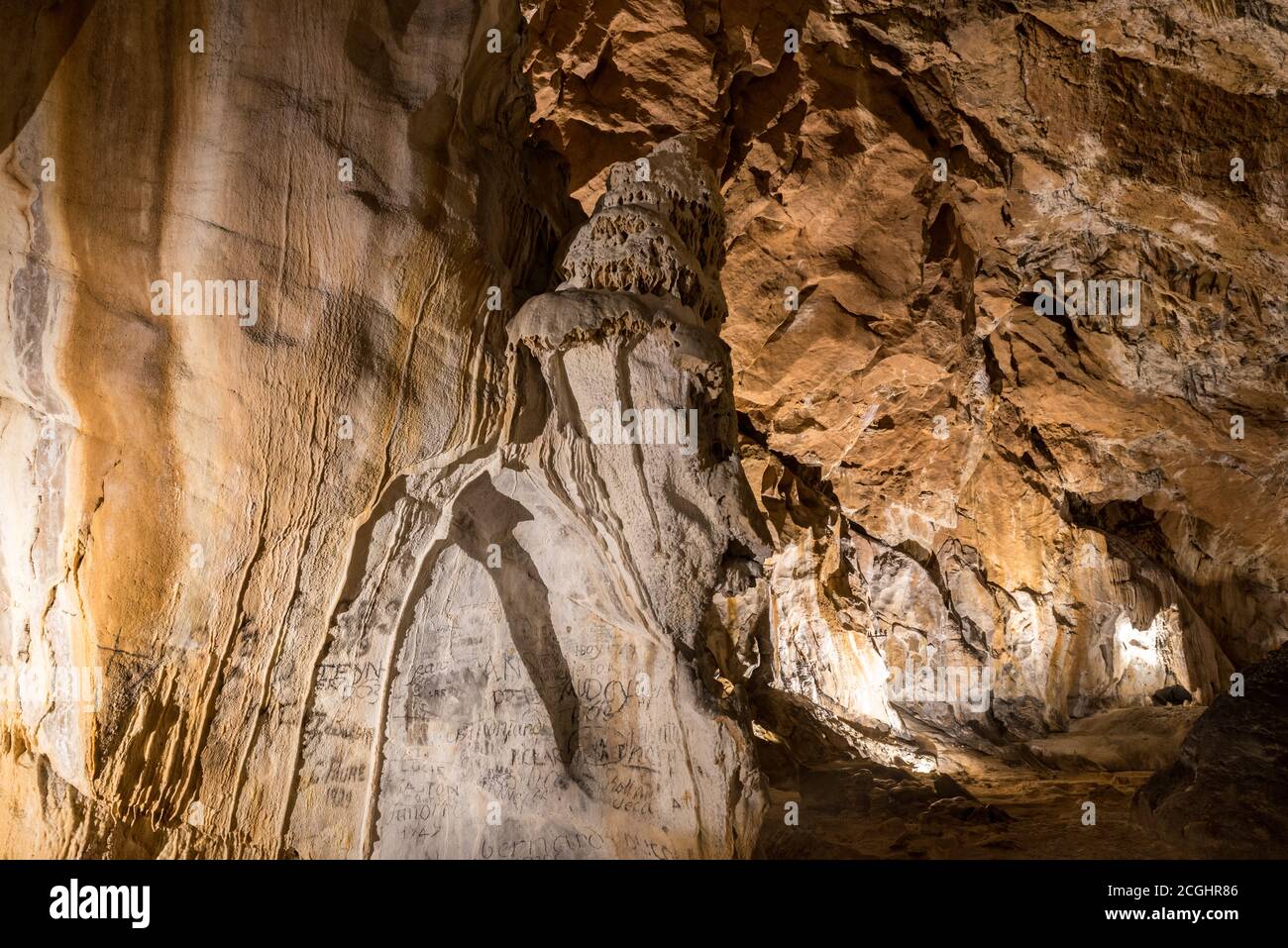Frankreich, Ariege, Tarascon sur Ariege, Cave Lombrives. Stockfoto