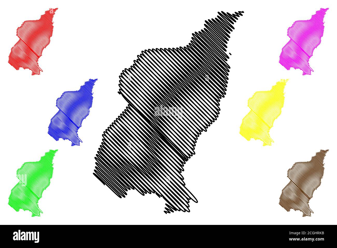 Quezon City (Republik der Philippinen, Metro Manila, National Capital Region) Karte Vektordarstellung, Scribble Skizze City of QC oder Kyusi Karte Stock Vektor