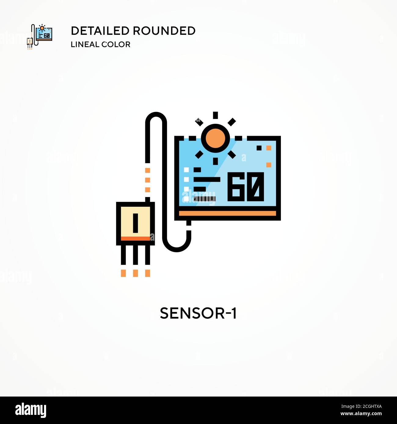 Sensor-1 Vektorsymbol. Moderne Vektorgrafik Konzepte. Einfach zu bearbeiten und anzupassen. Stock Vektor